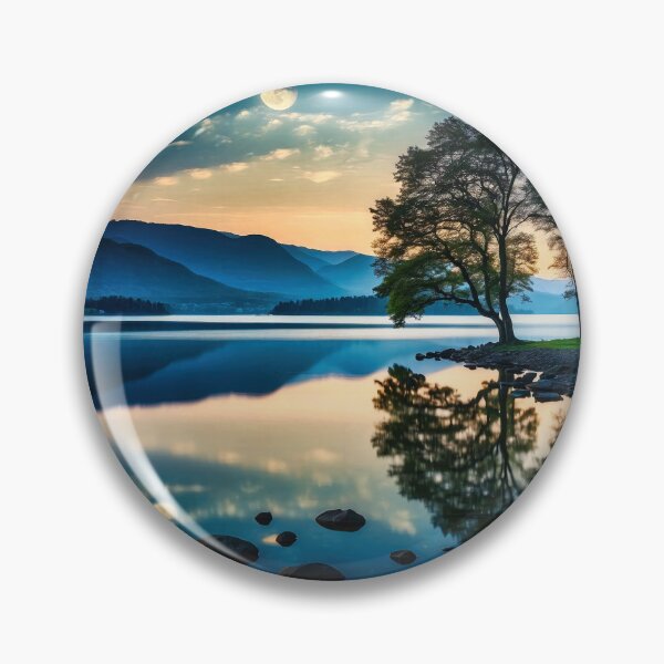 Item preview, Moon rise on the Lake designed and sold by Glenburn Graphics.