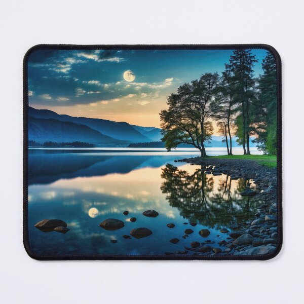 Item preview, Moon rise on the Lake designed and sold by Glenburn Graphics.