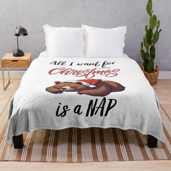 Item preview, All I want for Christmas is a NAP – Bear designed and sold by smart-donkey.