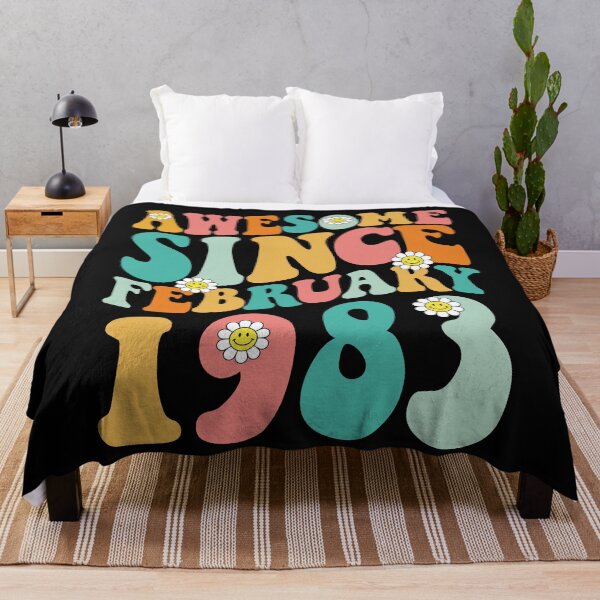 Item preview, Awesome Since February 1983 | Made In 1983 | Retro Groovy Birthday designed and sold by Christina-grich.