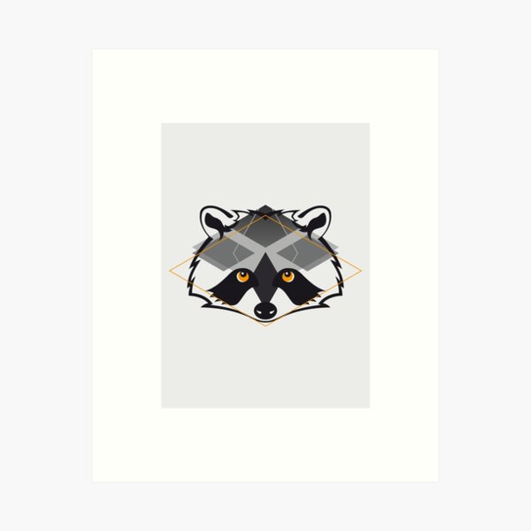 Item preview, Geometric raccoon designed and sold by floschroeder.