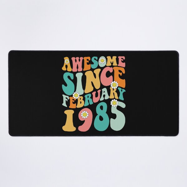 Item preview, Awesome Since February 1985 | Made In 1985 | Retro Groovy Birthday designed and sold by Christina-grich.