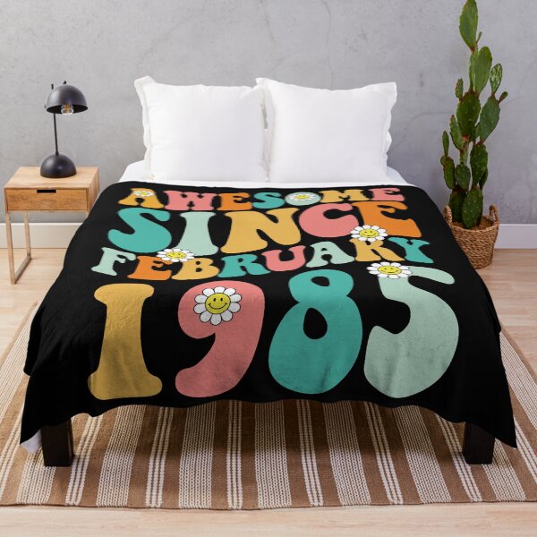 Item preview, Awesome Since February 1985 | Made In 1985 | Retro Groovy Birthday designed and sold by Christina-grich.