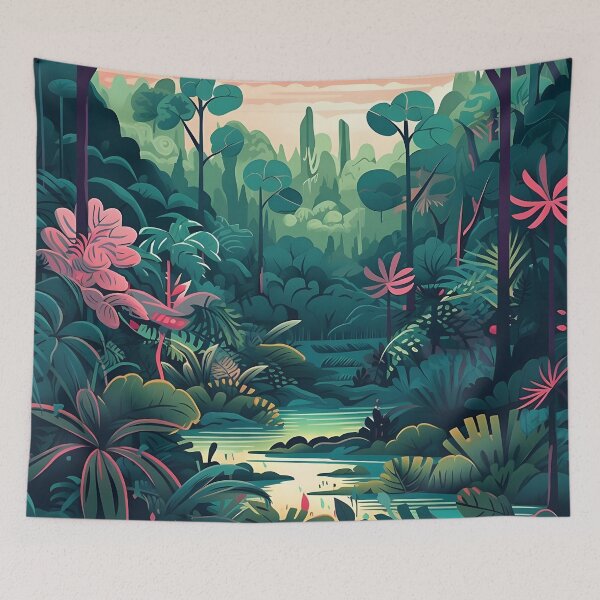 Item preview, Colorful Tropical Forest designed and sold by Bomba Visual.