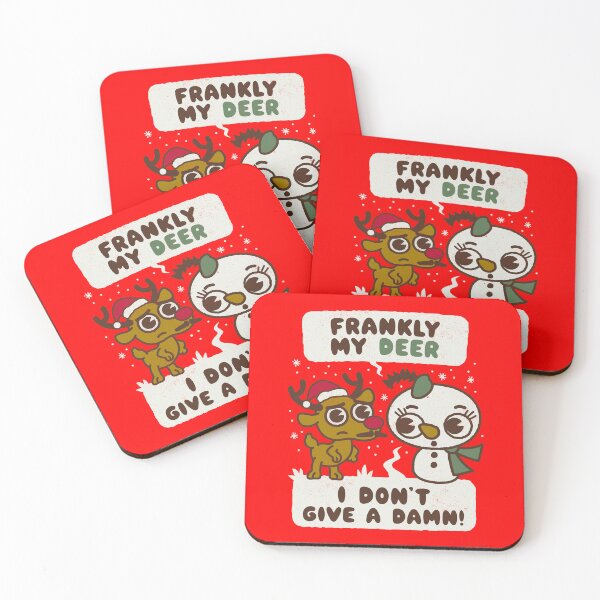 Item preview, Frankly My Deer I Don't give a Damn - Festive twist on a Classic designed and sold by WeirdPunderful.