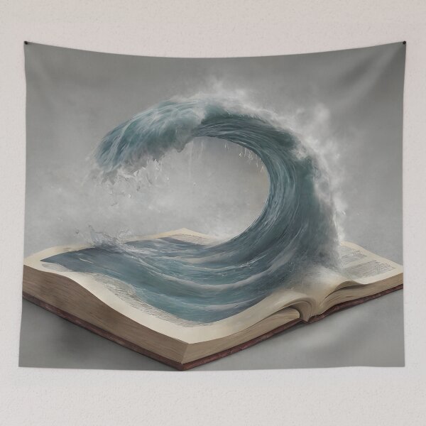 Item preview, Wave Coming Out of a Book - Cool Art designed and sold by joejiing.