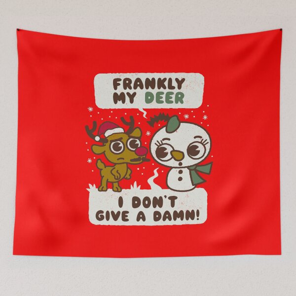 Item preview, Frankly My Deer I Don't give a Damn - Festive twist on a Classic designed and sold by WeirdPunderful.