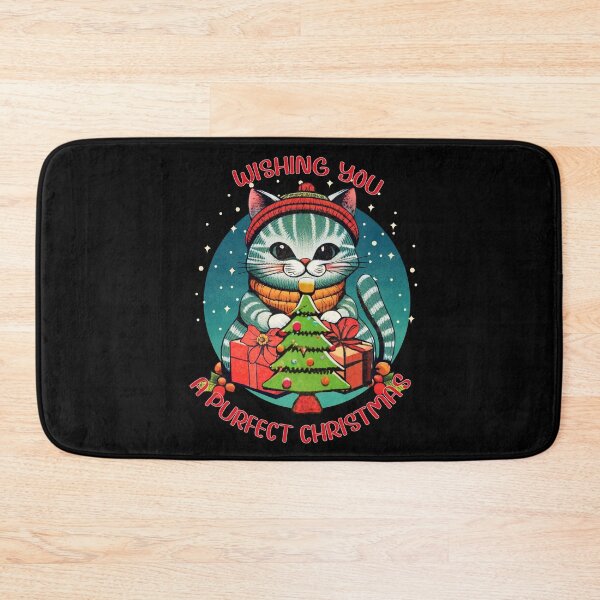 Item preview, Cute  cat wishing you a purfect Christmas designed and sold by allabtmeowlife.