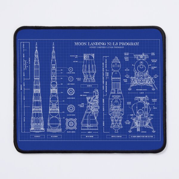 Item preview, N1 L3 Soviet Lunar Program. Moon Landing (Blueprint) designed and sold by BGALAXY.