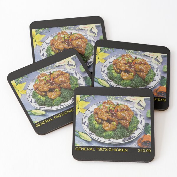 Item preview, General Tso's Chicken | Retro Chinese Food Menu Board designed and sold by theoralcollage.