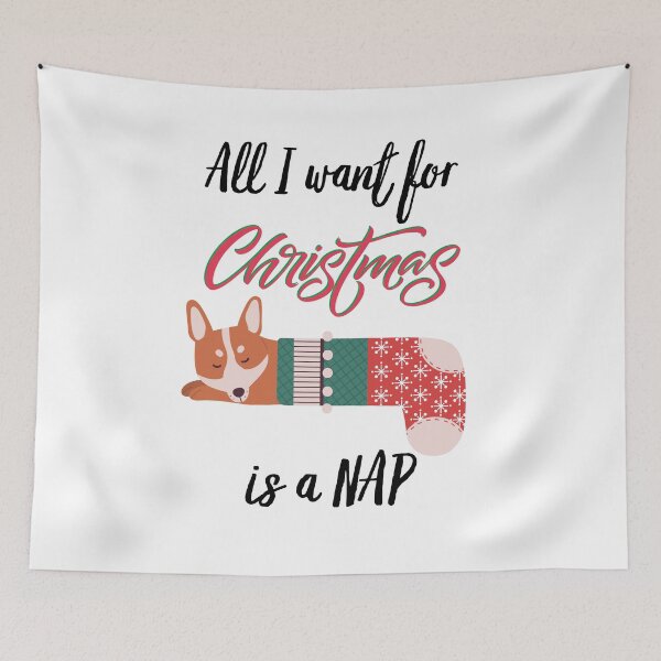 Item preview, All I want for Christmas is a NAP – Dog designed and sold by smart-donkey.