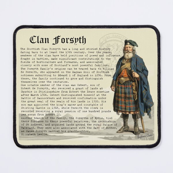 Item preview, Clan Forsyth Scottish History  designed and sold by BagTown Clans.