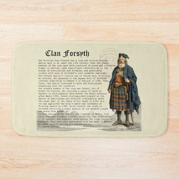 Item preview, Clan Forsyth Scottish History  designed and sold by BagTown Clans.