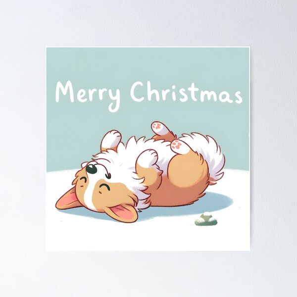 Item preview, Belly Rubs & Christmas Hugs with Happy Corgi designed and sold by EpicPaws.