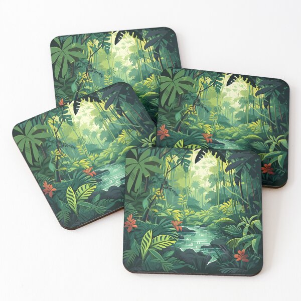 Item preview, Colorful Tropical Rainforest designed and sold by Bomba Visual.