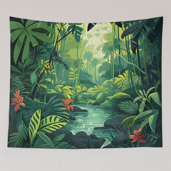 Item preview, Colorful Tropical Rainforest designed and sold by Bomba Visual.