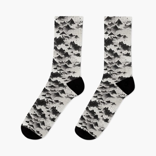 Item preview, ARTISTIC BLACK SPACE MOUNTAINS IN THE CLOUDS designed and sold by NAG5089A.