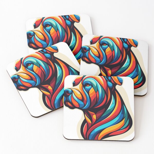 Item preview, Bulduski abstract portrait of a American Pitbull Terrier designed and sold by mawlik.