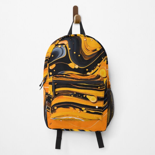 Item preview, Swirling Orange and Black Abstract Art designed and sold by VectorPlace.