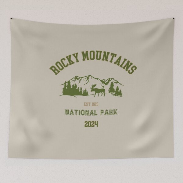 Item preview, Rocky Mountains National Park Vintage Design Colorado designed and sold by WanderQuestCo.