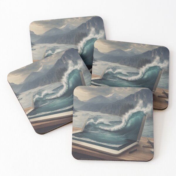 Item preview, Wave Coming Out of a Computer - Cool Art designed and sold by joejiing.