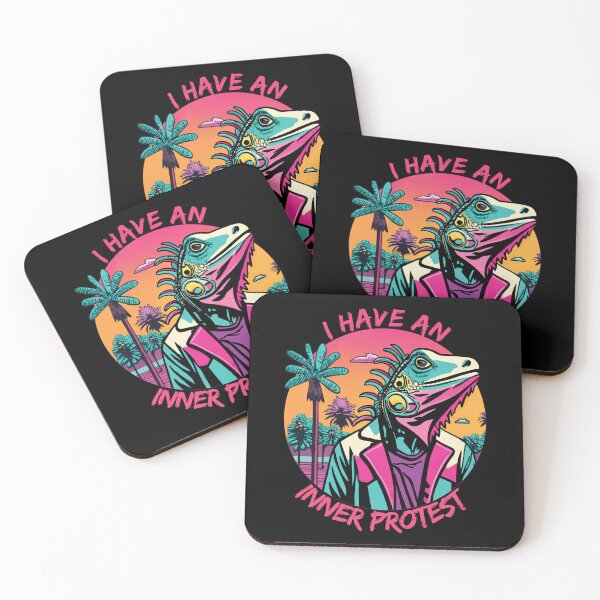 Item preview, Colorful lizard on the beach with palm trees designed and sold by HarridanCreates.
