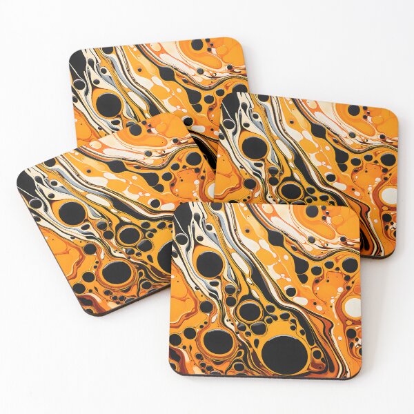 Item preview, Sleek Black and Orange Abstract Elegance designed and sold by VectorPlace.