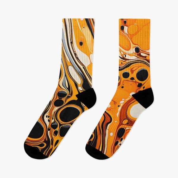 Item preview, Sleek Black and Orange Abstract Elegance designed and sold by VectorPlace.