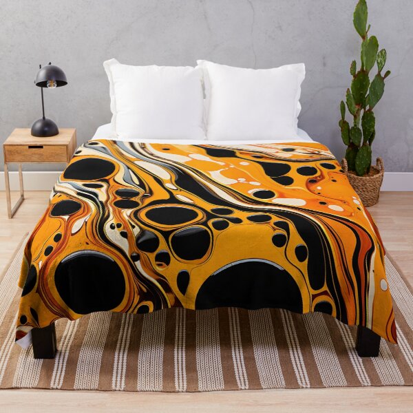 Item preview, Sleek Black and Orange Abstract Elegance designed and sold by VectorPlace.