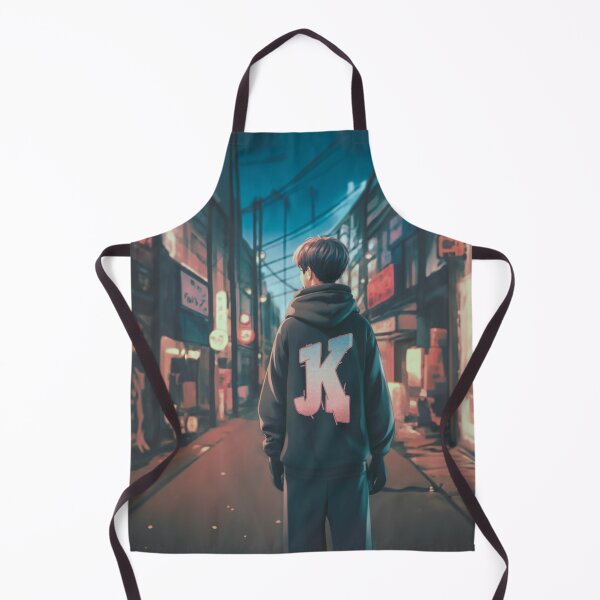 Item preview, BTS Jungkook Night Cityscape Illustration | K-pop Urban Art Print designed and sold by KimchiKulture.