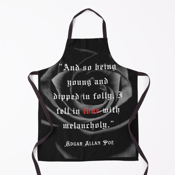 Item preview, Edgar Allan Poe portrait and quote: And so being Young and dipped in Folly, I Fell in Love with Melancholy. designed and sold by artbleed.