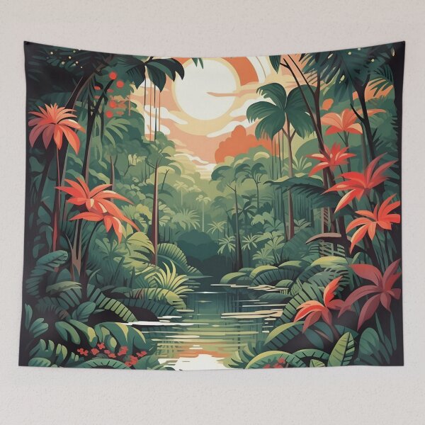 Item preview, Colorful Tropical Rainforest Vibes designed and sold by Bomba Visual.