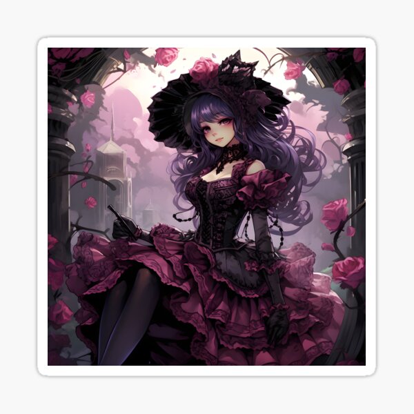 gothic anime girl dark icon, gifts. Art Board Print for Sale by StayStar23