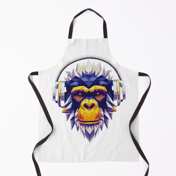 Item preview, un chimpancé alegre con auriculares designed and sold by Arturos31.