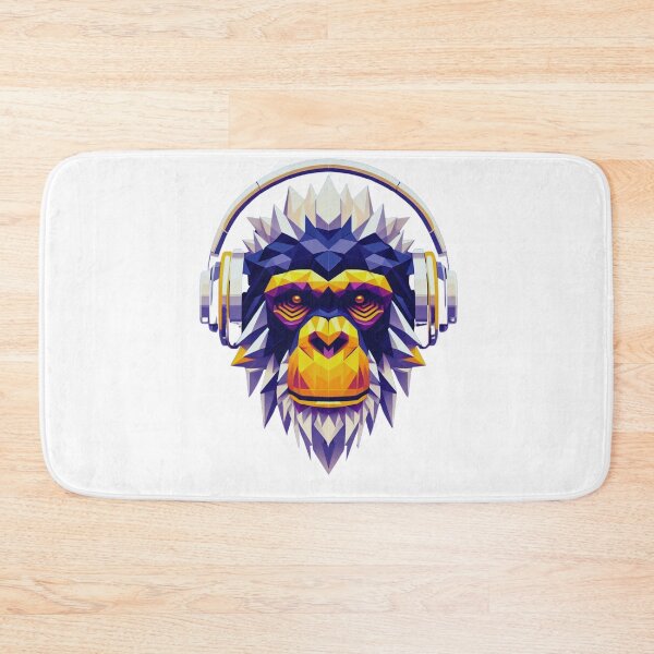 Item preview, un chimpancé alegre con auriculares designed and sold by Arturos31.