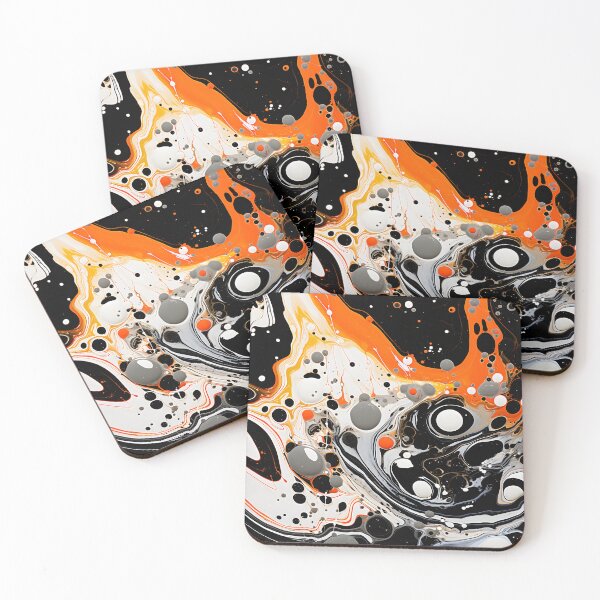 Item preview, Abstract Orange Blaze in Monochrome designed and sold by VectorPlace.