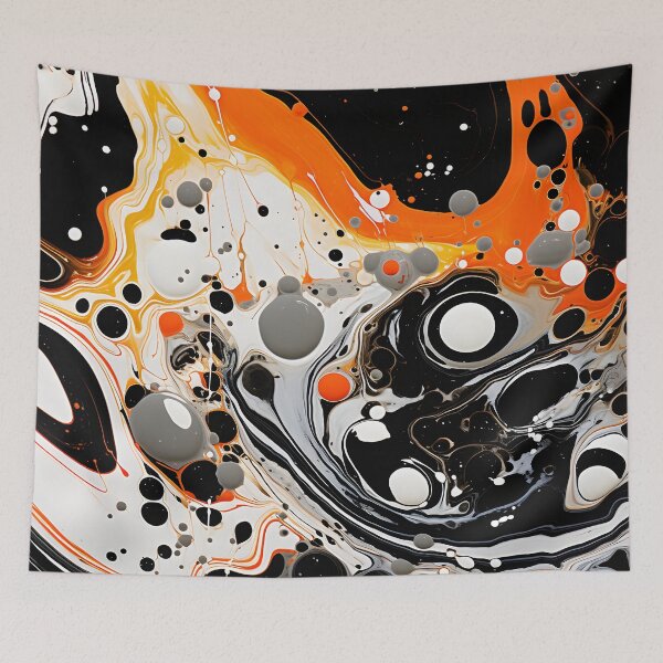 Item preview, Abstract Orange Blaze in Monochrome designed and sold by VectorPlace.