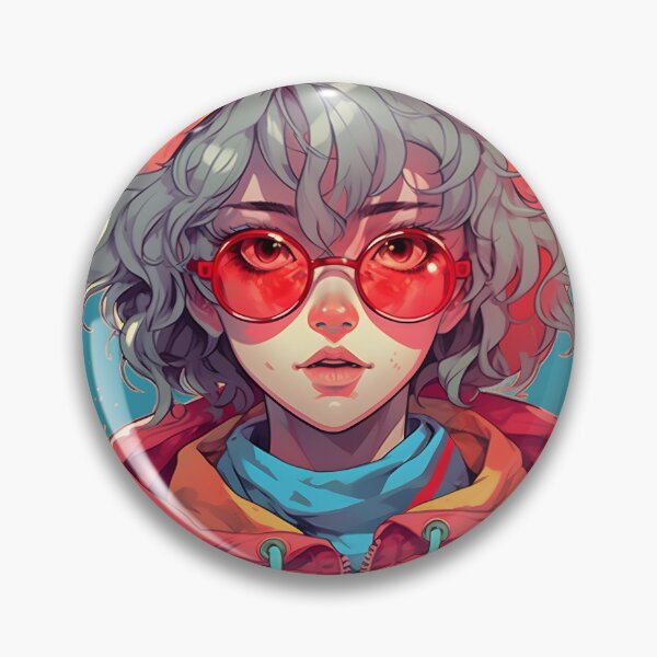 Item preview, Manga girl with sunglasses and hat portrait art designed and sold by TheArtistOf2022.