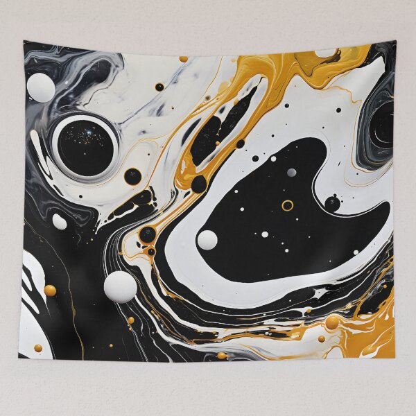 Item preview, Monochrome Abstract with Orange Accents designed and sold by VectorPlace.