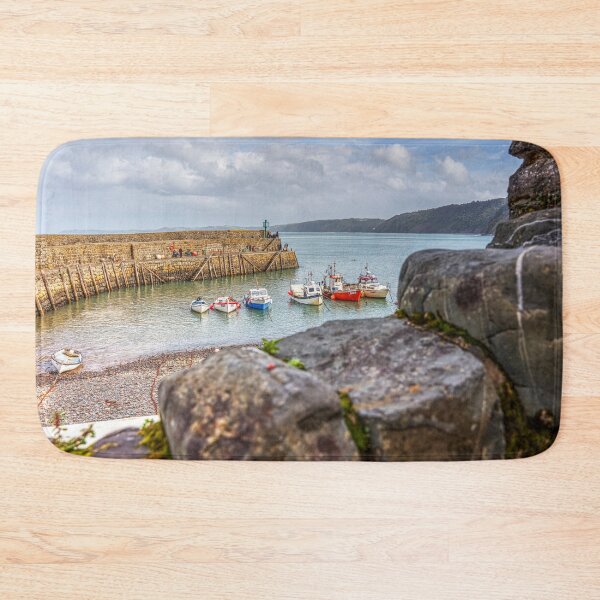 Item preview, Clovelly Stone Wall And Fishing Boats, Devon, England designed and sold by Paul Thompson Photography.