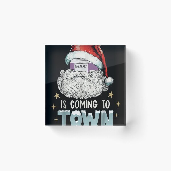 Item preview, Sani Cloth Is Coming To Town Ugly Christmas Nurse Rn Aid designed and sold by PureHeaven ⭐⭐⭐⭐⭐.