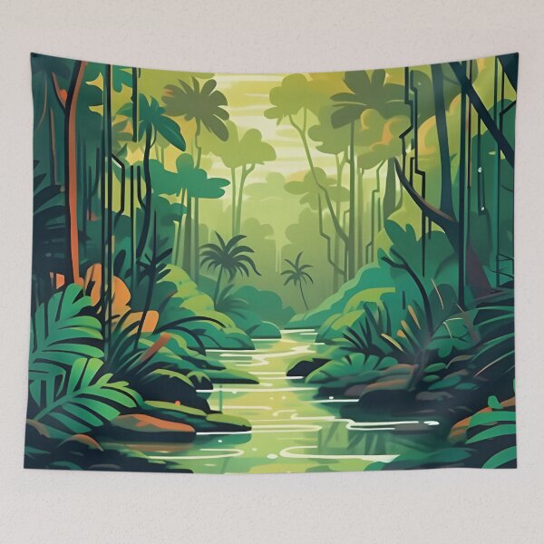 Item preview, Colorful Tropical Rainforest designed and sold by Bomba Visual.