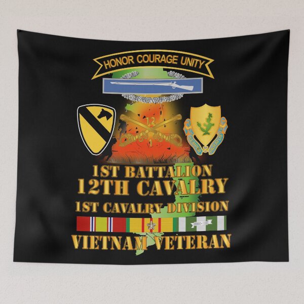 Item preview, Army - 1st Battalion, 12th Cav - SSI - DUI - MAP VN SVC X 300 designed and sold by Military Insignia Products.