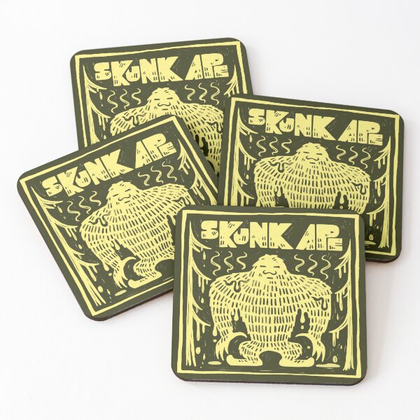 Item preview, Skunk Ape Cryptid Woodcut Print Swamp Thing Folklore designed and sold by greermiceli.