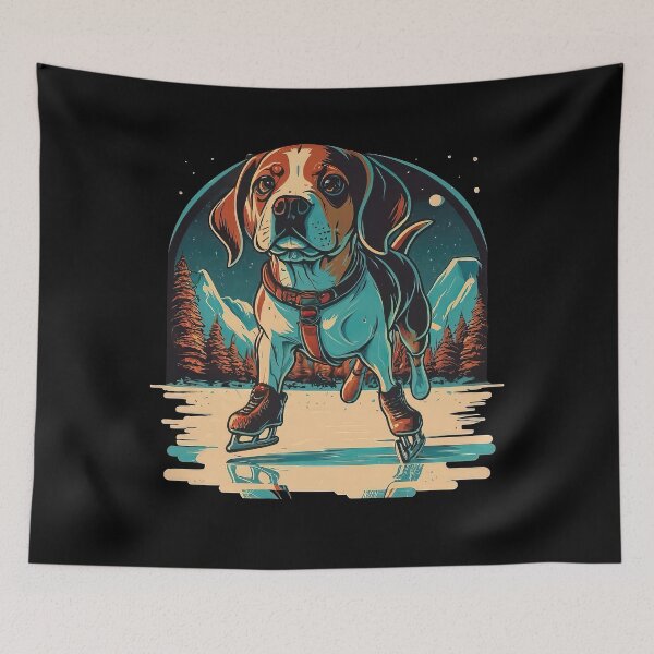 Item preview, Winter Ice Skating Beagle designed and sold by MindSmith.