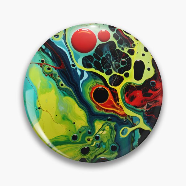 Item preview, Luminous Lava Flow: Abstract Green and Red designed and sold by VectorPlace.