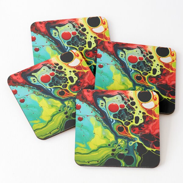 Item preview, Luminous Lava Flow: Abstract Green and Red designed and sold by VectorPlace.