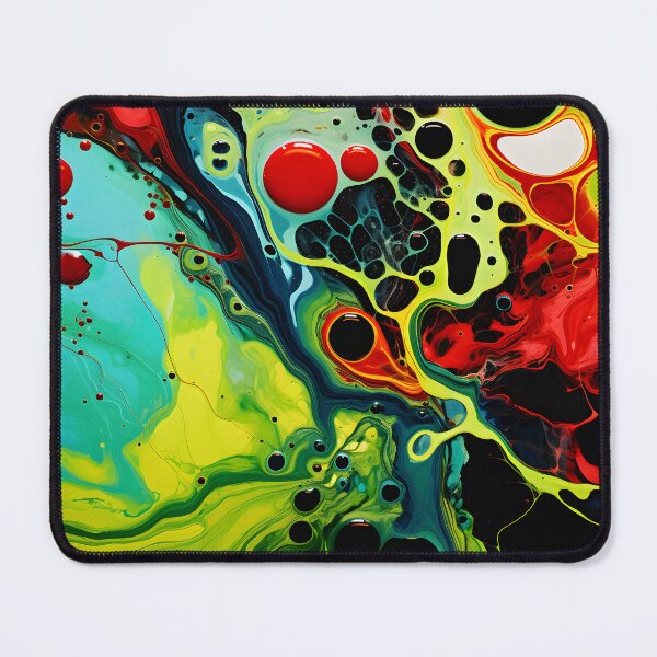 Item preview, Luminous Lava Flow: Abstract Green and Red designed and sold by VectorPlace.