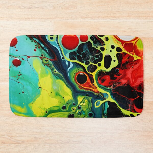 Item preview, Luminous Lava Flow: Abstract Green and Red designed and sold by VectorPlace.