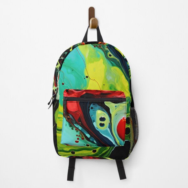 Item preview, Luminous Lava Flow: Abstract Green and Red designed and sold by VectorPlace.